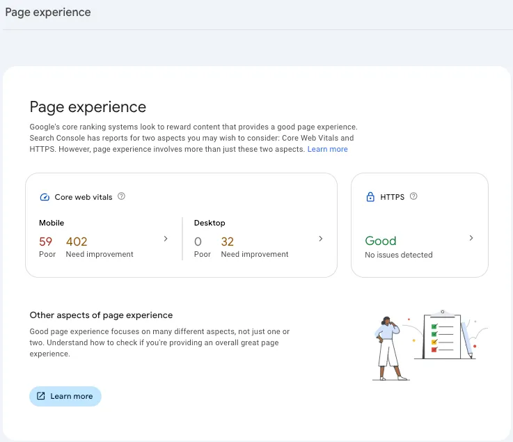 Page experience 2