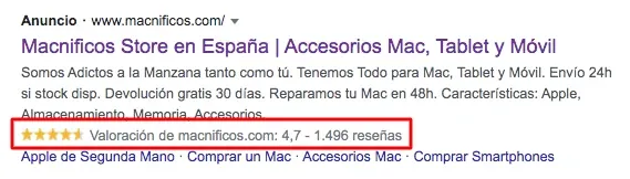 ejemplo de extensión de valoración de del vendedor