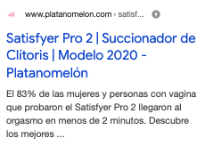 Ejemplo platanomelon satisfyer pro 3.