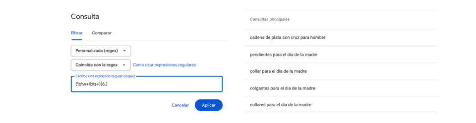 Cómo buscar palabras clave long tail en Google Search Console